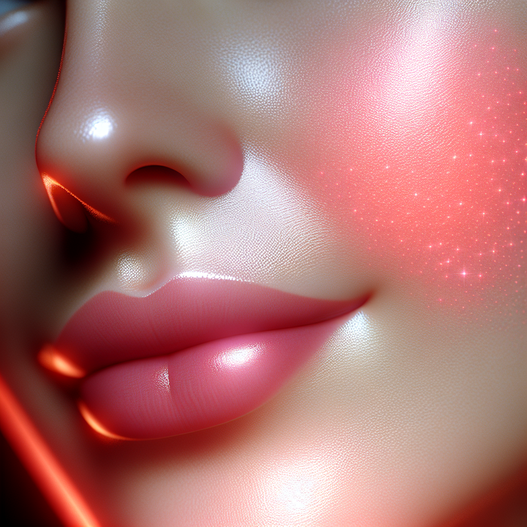 A close-up view of vibrant glowing skin after a VI chemical peel treatment, showcasing smooth texture and radiance