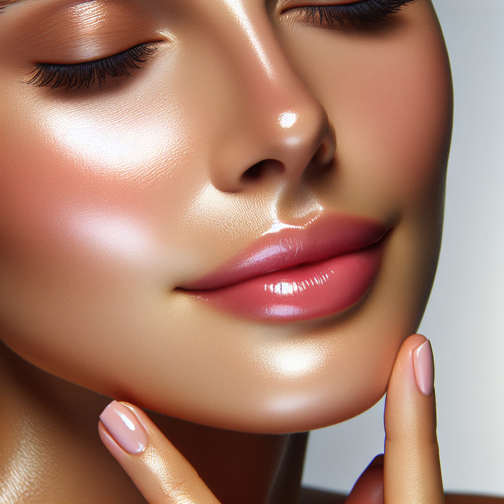 A close-up view of glowing skin post-VI Peel treatment, highlighting smooth texture and radiance