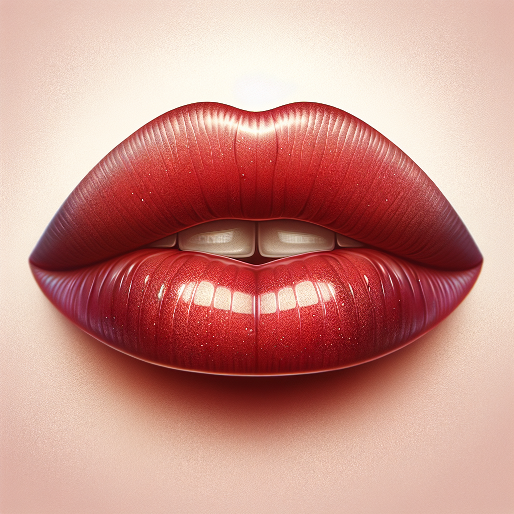 A close-up photo realistic image of beautifully enhanced lips showcasing natural fullness and contour