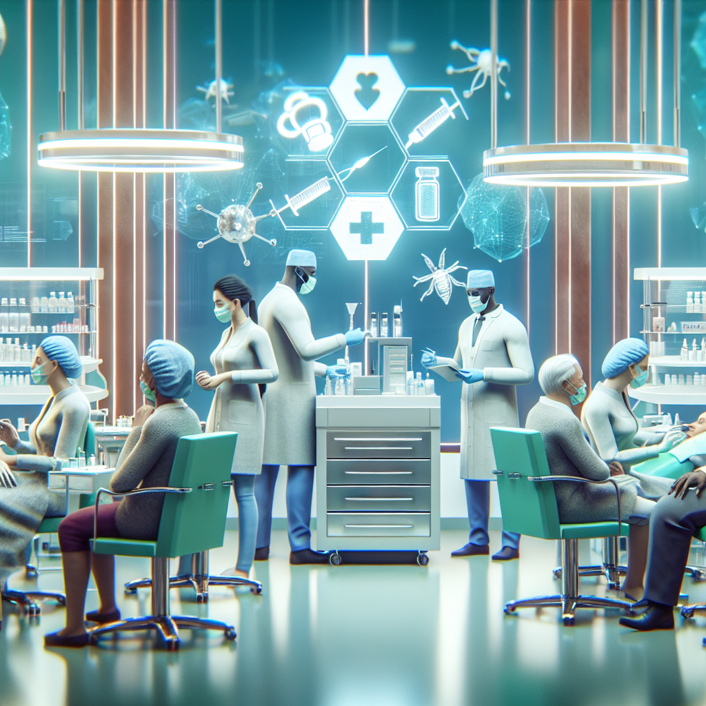 A vibrant and welcoming medspa environment showcasing aesthetic treatments like Botox and dermal fillers being administered