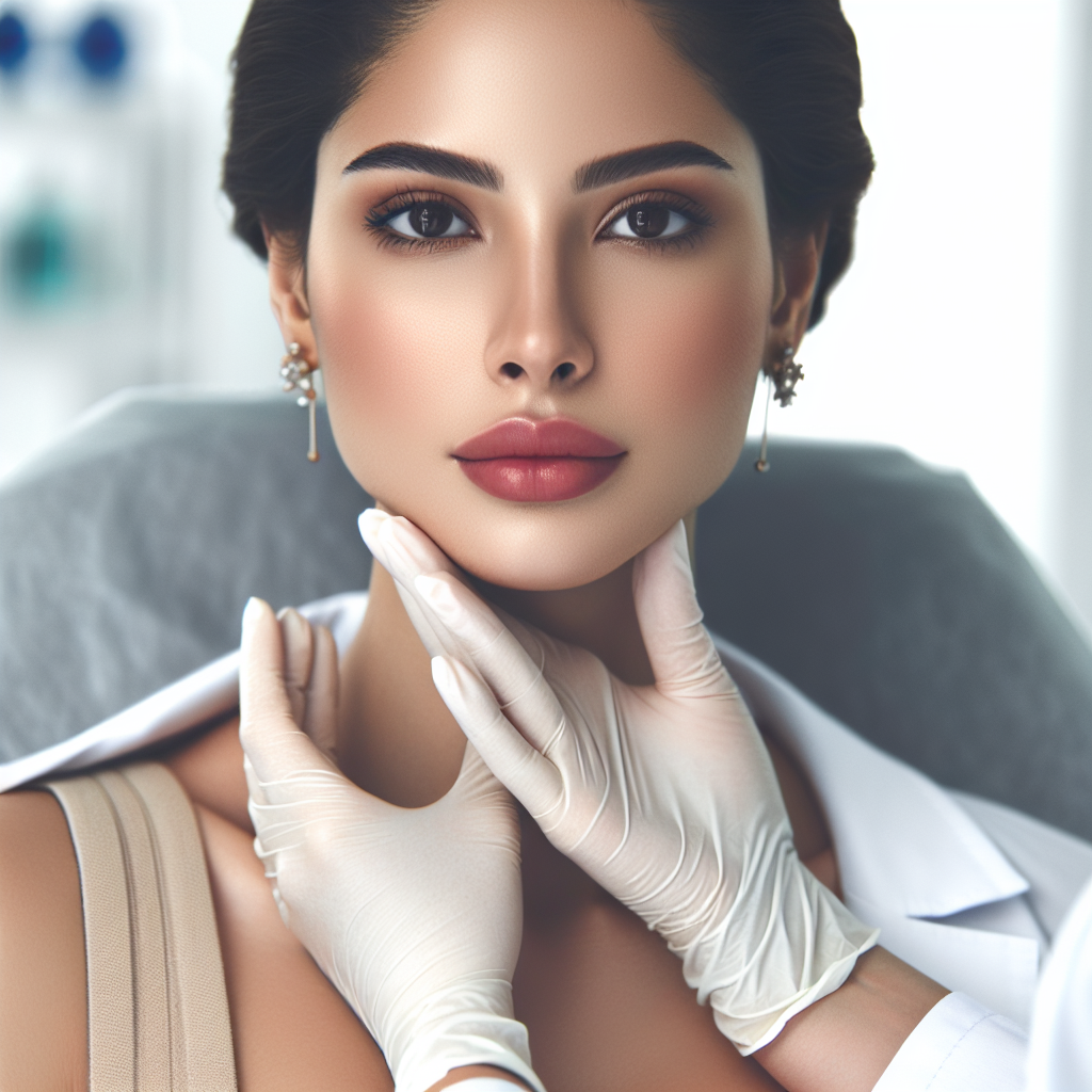 A close-up image of a woman receiving Botox injections in a modern clinic setting