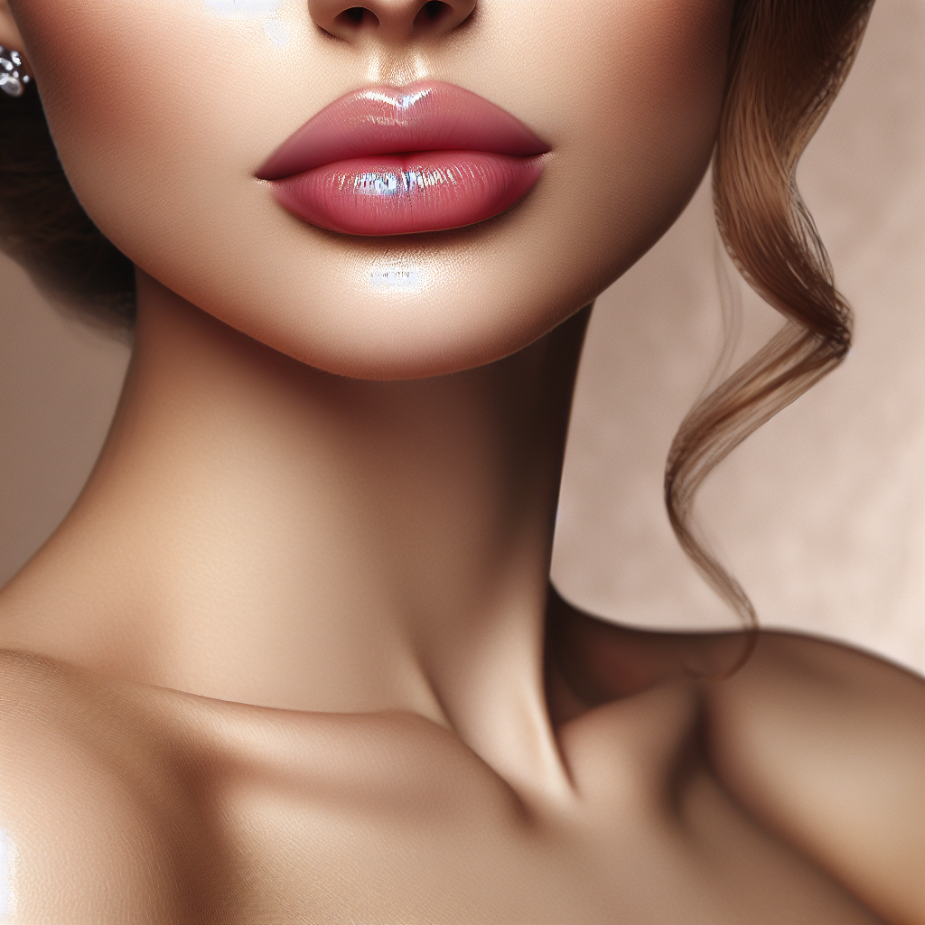A close-up photo of a woman with naturally enhanced lips, showcasing subtle volume and contouring