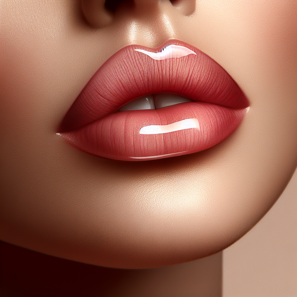 A close-up photo of beautiful, naturally enhanced lips showcasing subtle volume and symmetry