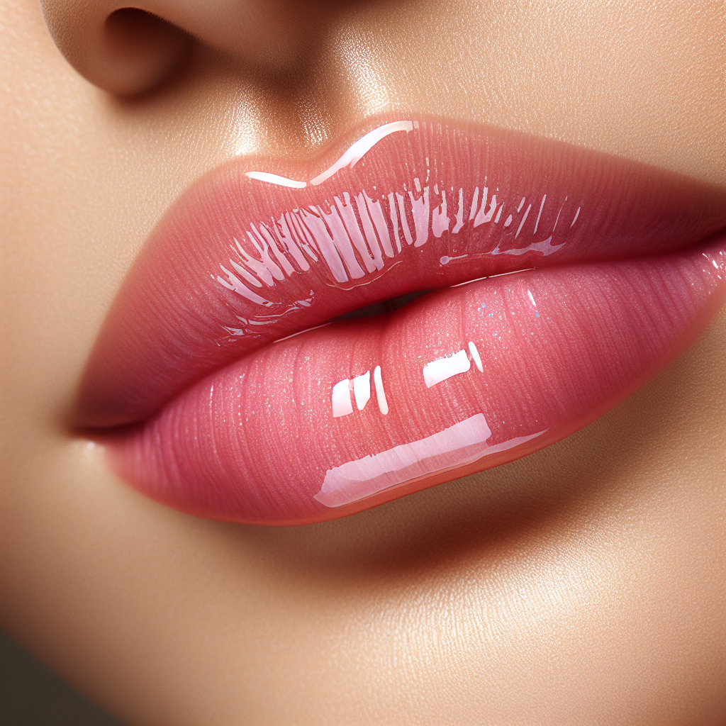 A close-up photo of beautifully enhanced natural-looking lips with soft lighting