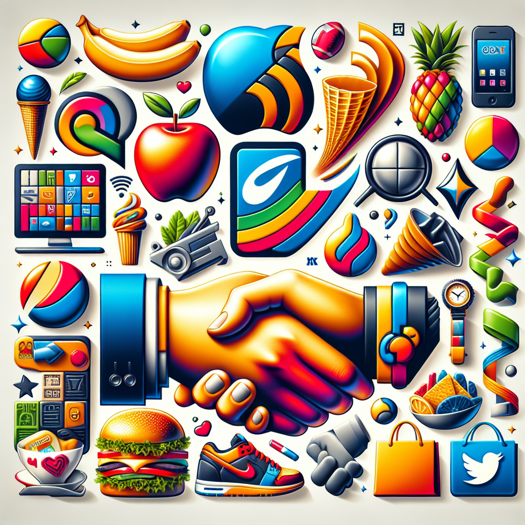 A colorful collage showing successful brands across different industries including logos and customer interactions