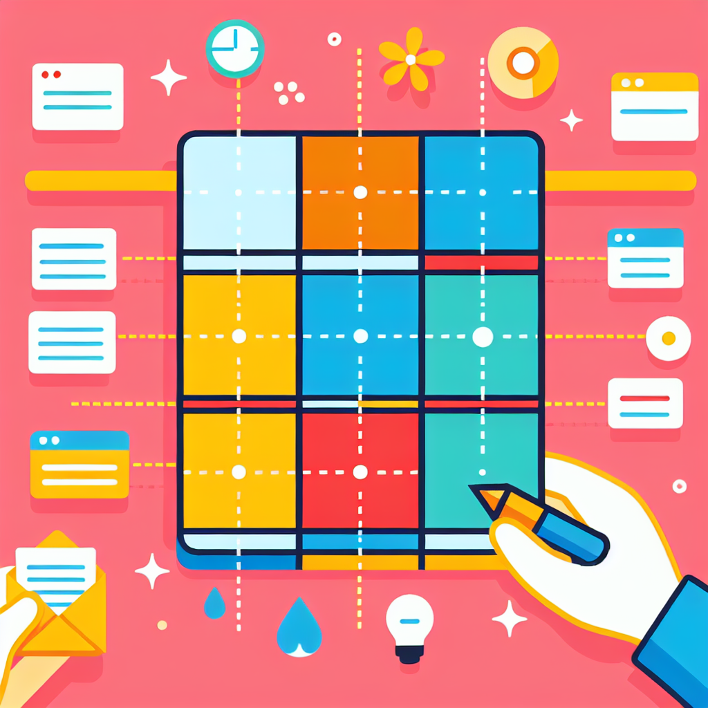 A colorful illustration showing an Eisenhower Matrix being used to prioritize tasks