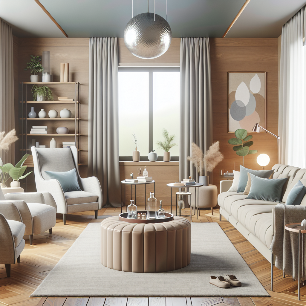 A cozy therapy room designed specifically for personalized ketamine-assisted psychotherapy sessions featuring calming colors, comfortable seating arrangements, and soothing decor.