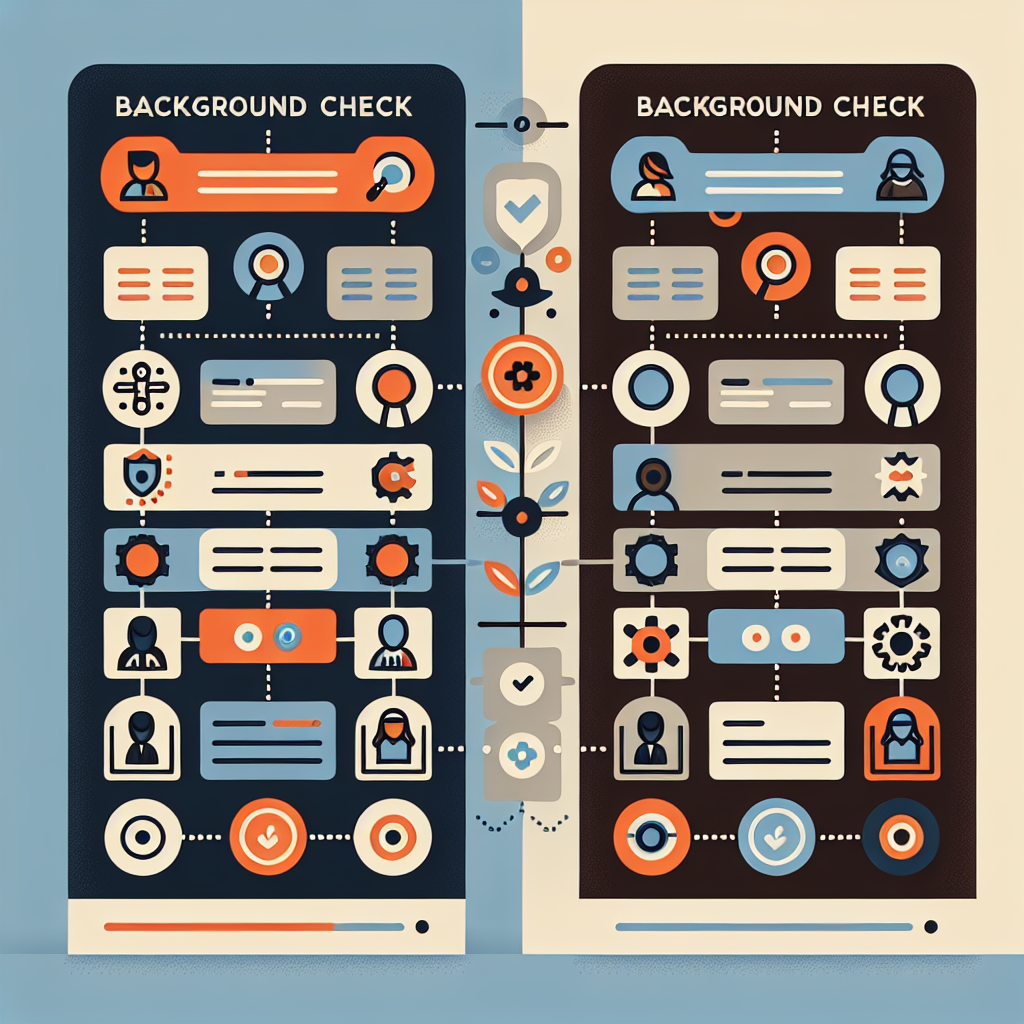 A side-by-side comparison chart showcasing features of HireRight vs Modern Screening Solutions
