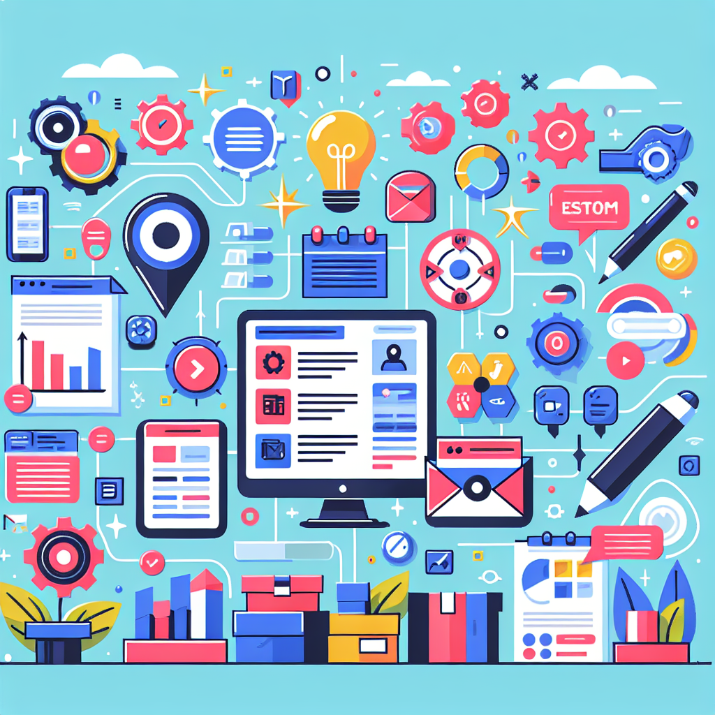 A vibrant infographic showing various PIM tools with logos and key features highlighted