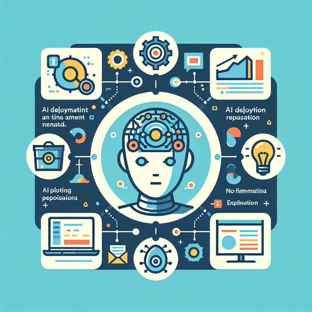 A visual representation of an AI deployment plan with key components highlighted