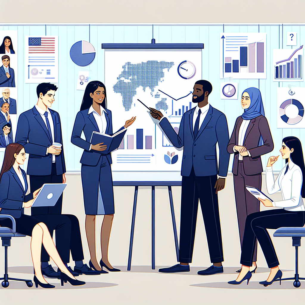A diverse group of professionals engaged in an interactive leadership mentoring session