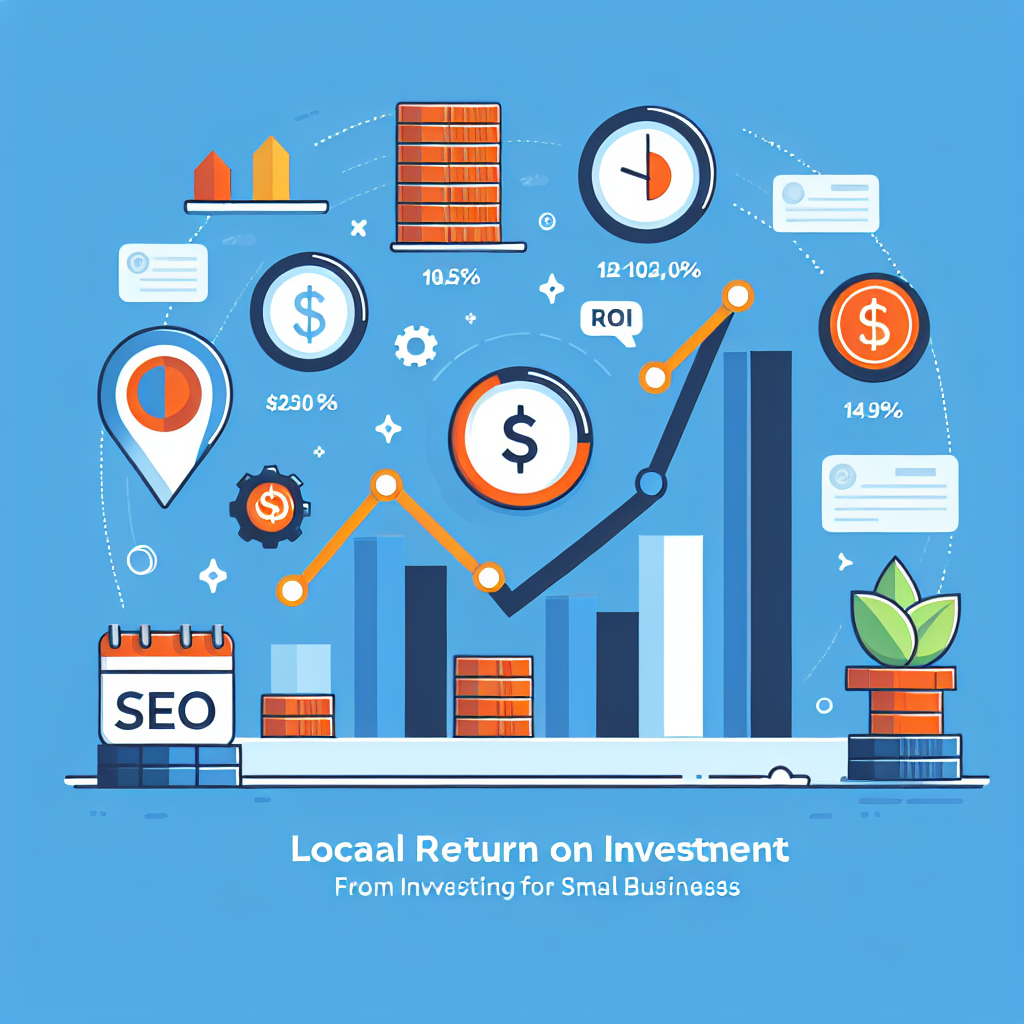 A graph showing increasing ROI from investing in local SEO services for small businesses
