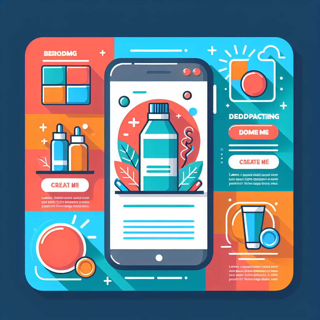 An engaging digital advertisement layout showcasing product features with vibrant colors and clear call-to-action buttons