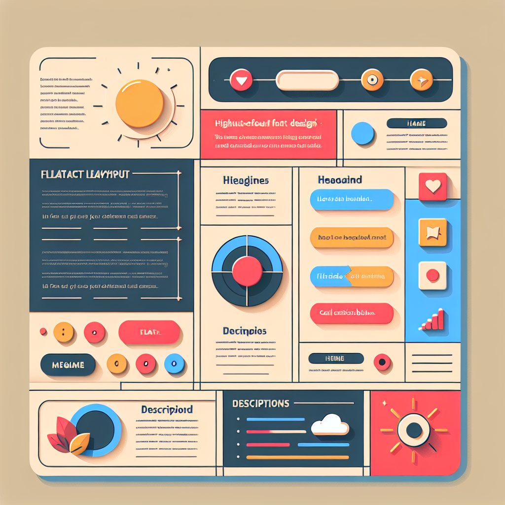 A visually appealing template layout for social media advertising showcasing various elements such as images, headlines, descriptions, and call-to-action buttons.