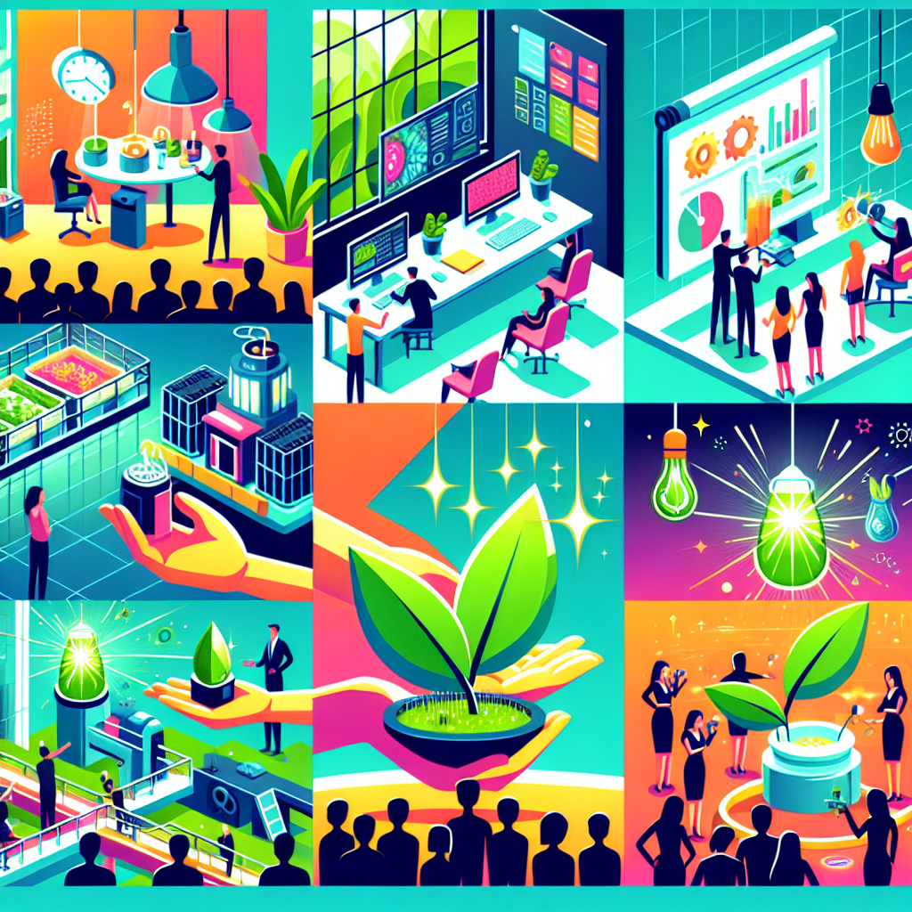 A vibrant scene showing various case studies of animation explainers in action, depicting scenes from tech startups, corporate training, and eco-friendly product launches with colorful animations.