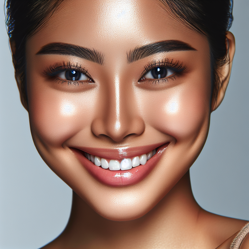 A close-up image of a woman smiling post-Endolift treatment, showcasing her glowing skin and enhanced facial contours