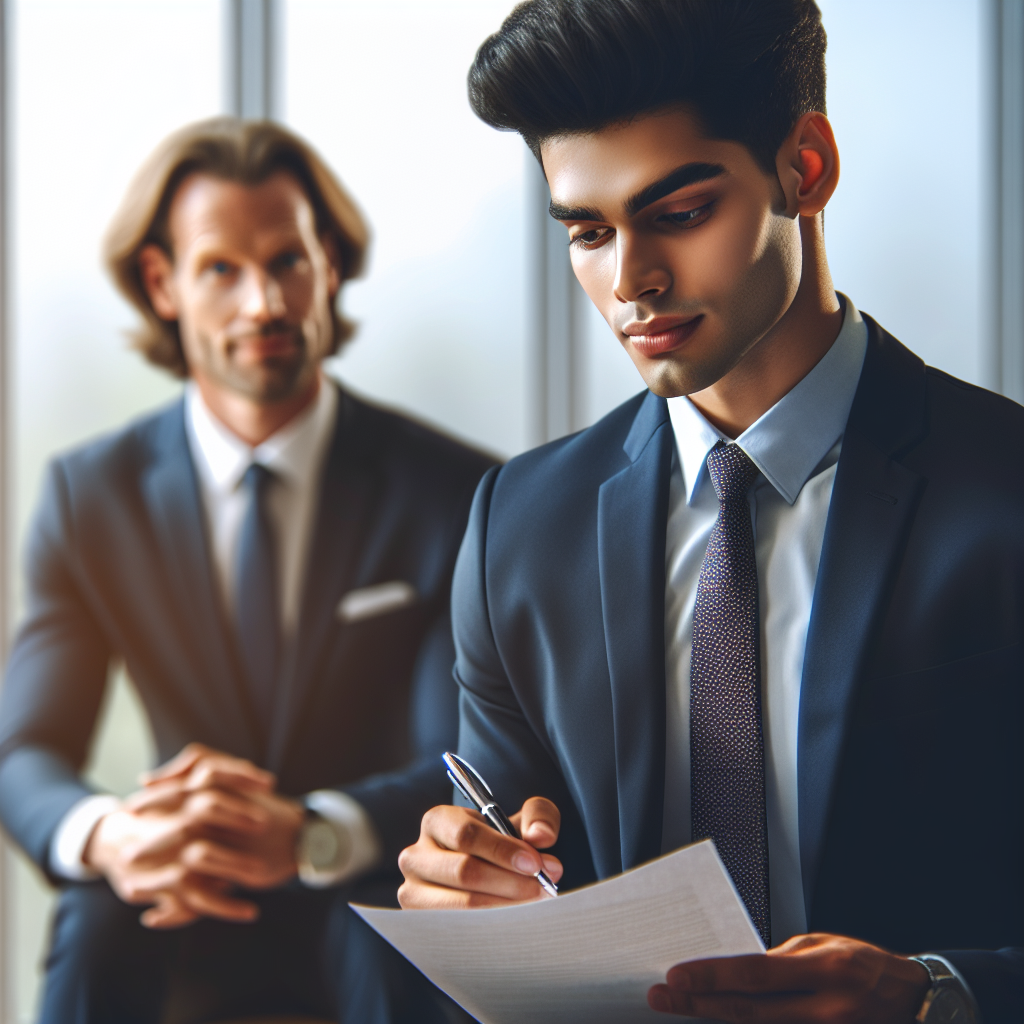 A confident job seeker preparing for an interview with a career coach