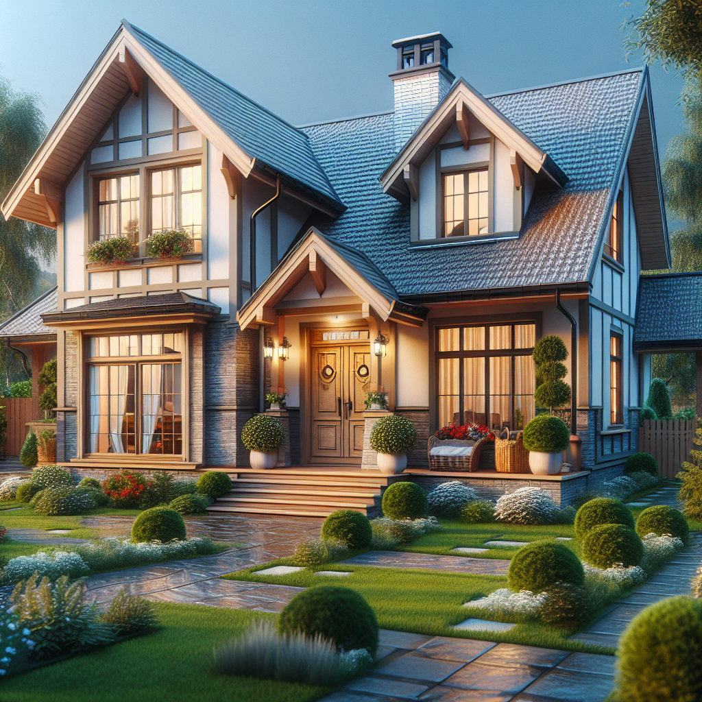 A cozy home with sealed windows and doors surrounded by a well-maintained garden, illustrating pest prevention strategies