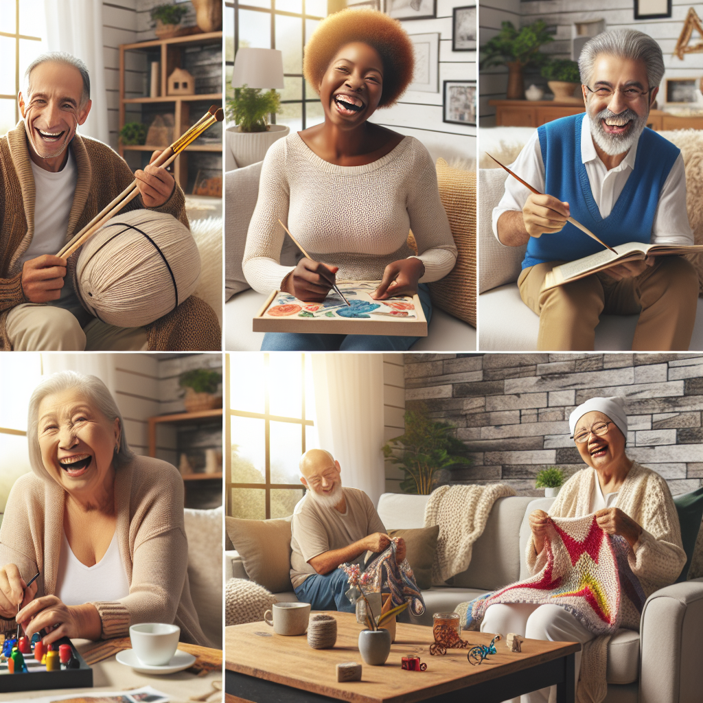 A warm and inviting personal care home with happy seniors engaging in activities