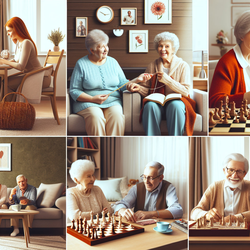 A warm and inviting personal care home with seniors engaging in activities