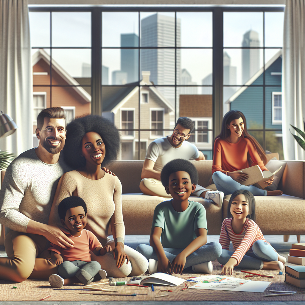 A cheerful family enjoying their pest-free home in Indianapolis