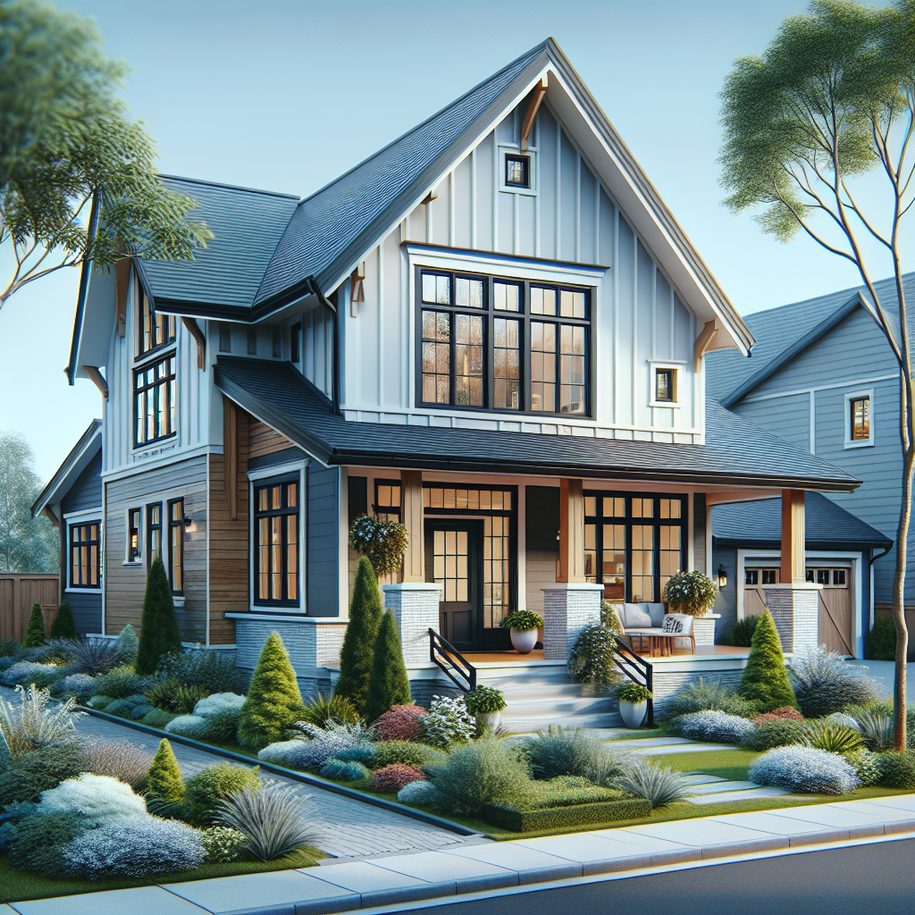 A well-maintained home exterior with sealed windows and doors surrounded by tidy landscaping