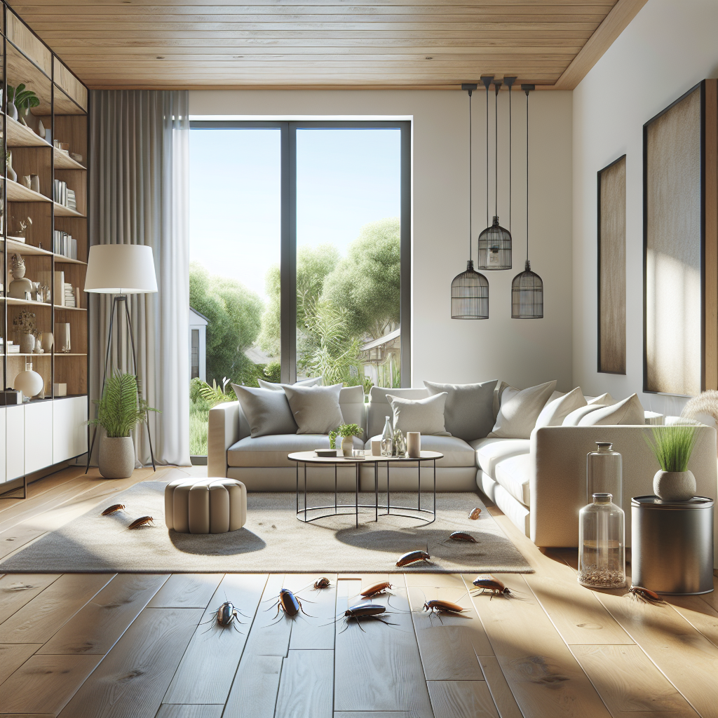 A clean and modern home interior free of cockroaches after professional fumigation