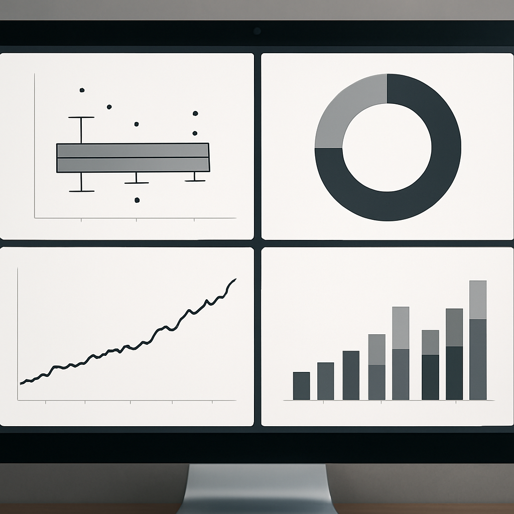 Photo realistic dashboard screenshot showing KPIs for ai product description generator usage: time t
