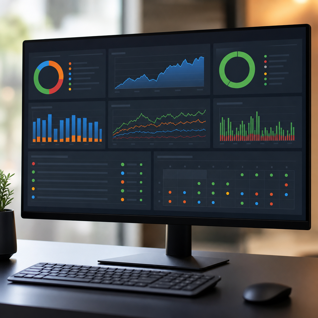 Professional dashboard screenshot style image showing SEMrush style automated site audit results, ra