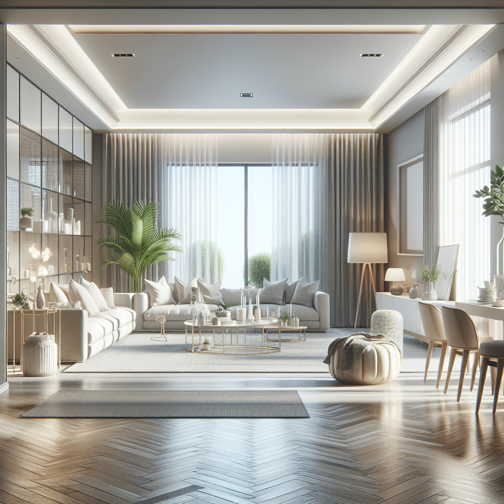 A clean home environment with sparkling surfaces and organized spaces