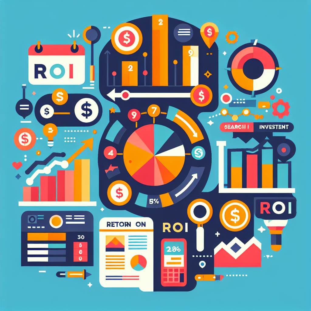 A vibrant infographic showing ROI statistics for SEO investments in Malaysian businesses