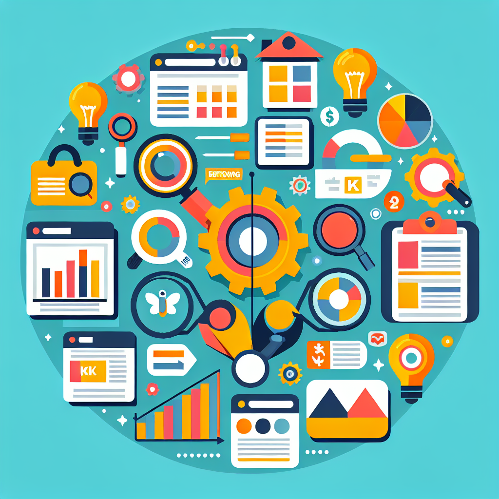 A vibrant infographic showing keyword research tools and techniques specific to the Malaysian market