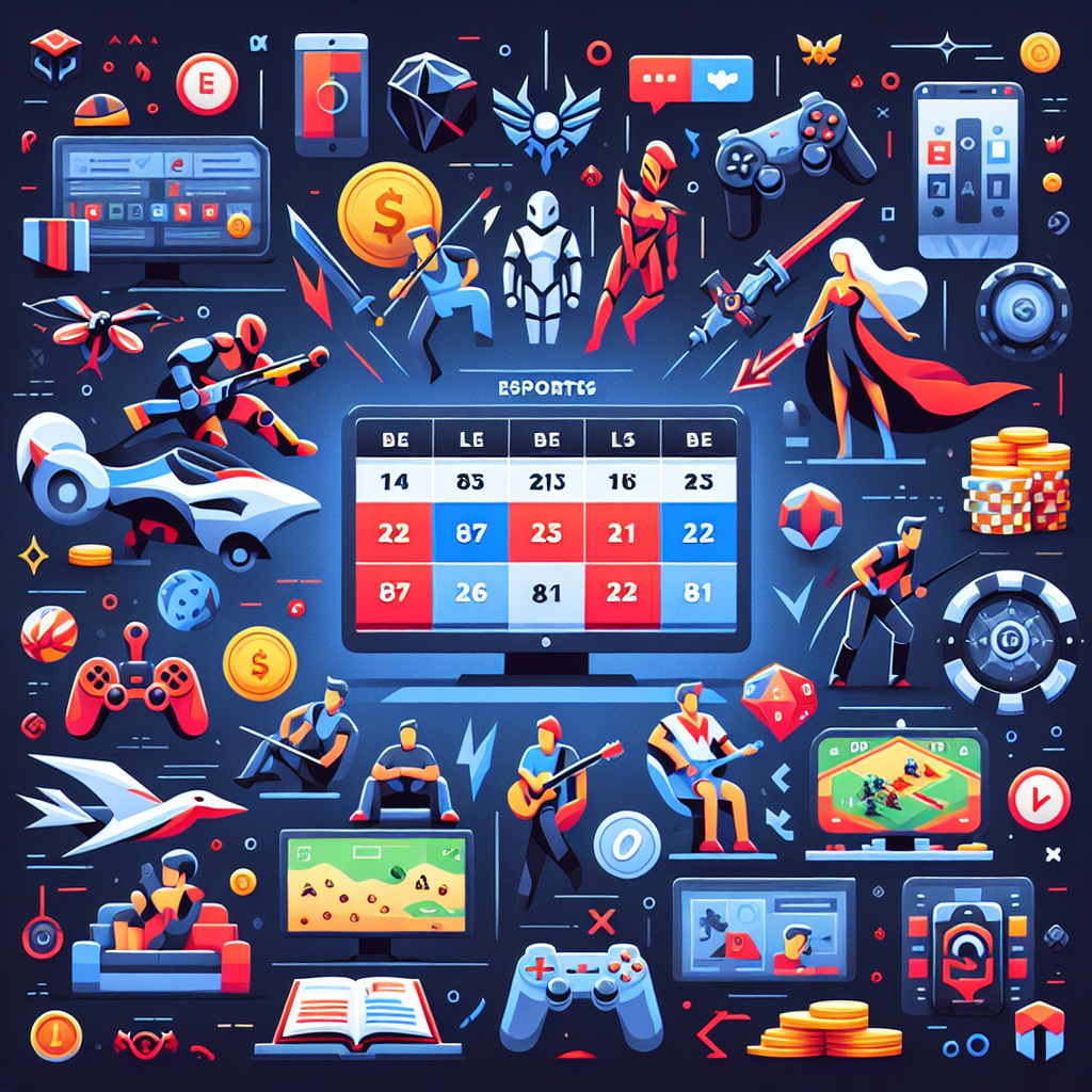 An engaging graphic showcasing various esports games with betting odds displayed