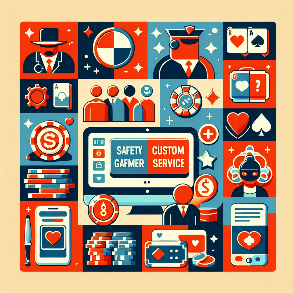 A collage of popular online card games with a focus on safety and customer service features