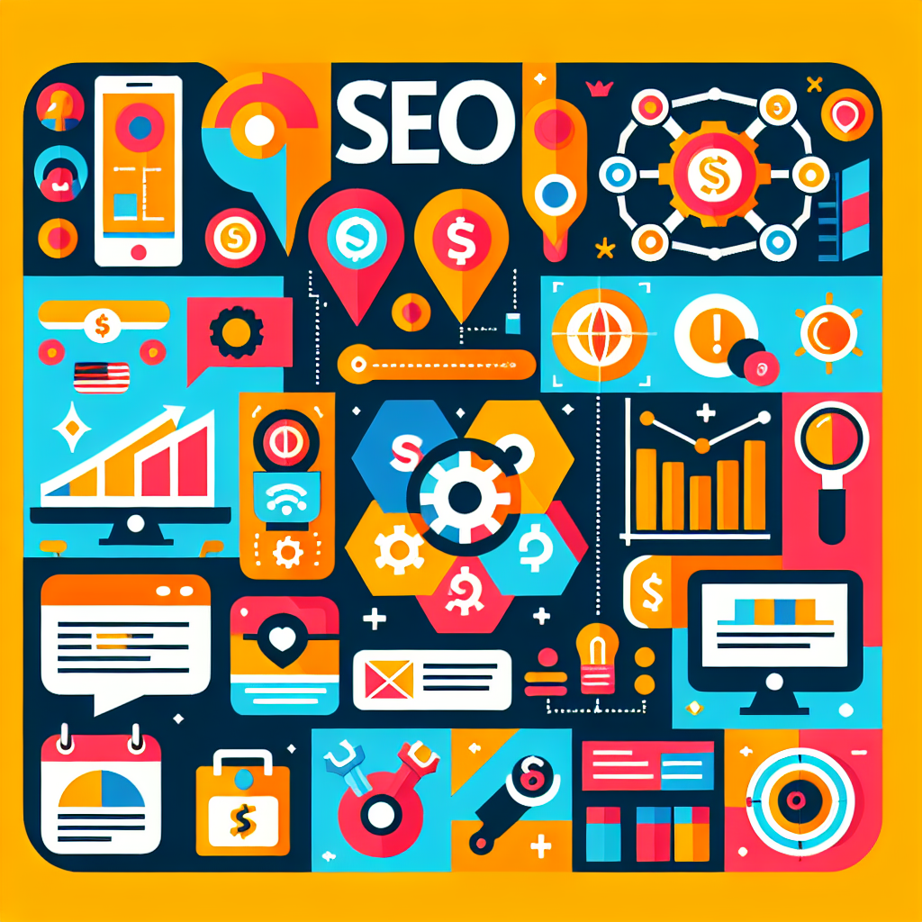 A colorful infographic showing various factors influencing SEO pricing in Malaysia