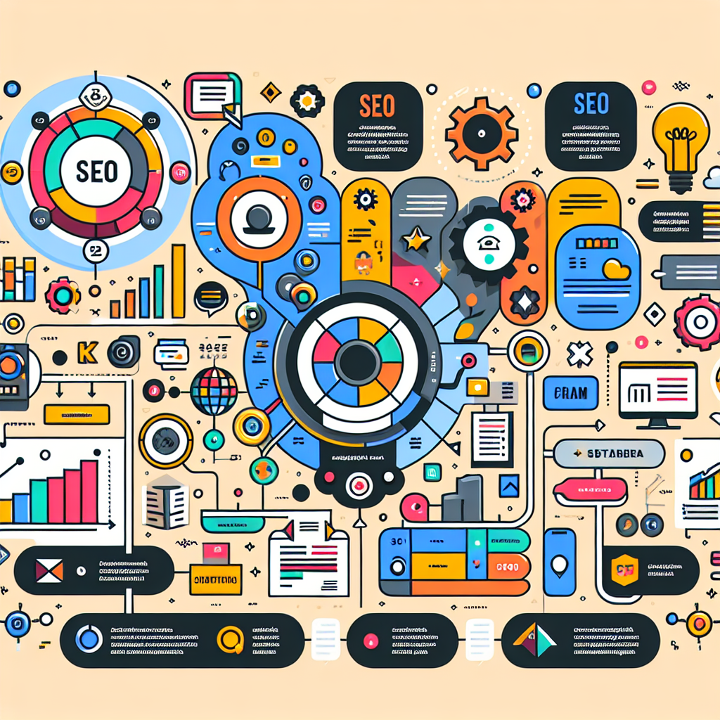 A colorful infographic illustrating factors influencing SEO pricing in Malaysia