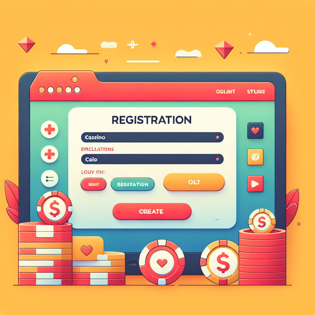 A user-friendly interface of an online casino registration page with vibrant colors and easy navigation
