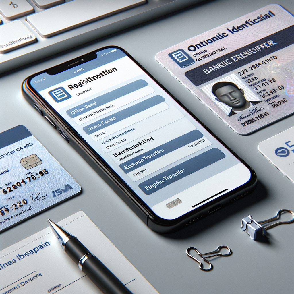 Photo realistic image of a smartphone screen showing the GOD55 registration page on one side and a clear Thai national ID card and a bank app with PromptPay transfer details on the other, professional lighting, clean desktop background, focus on readable details